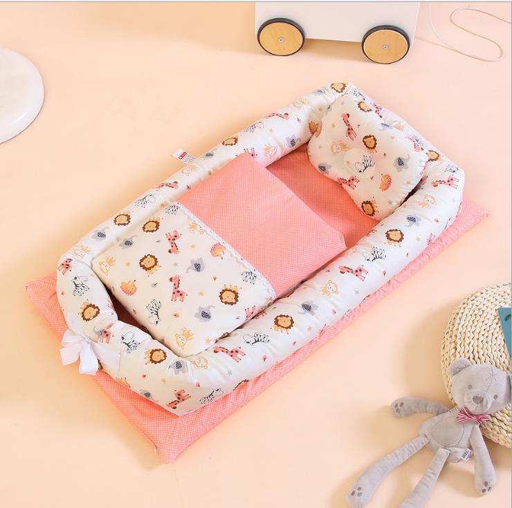 Crib Anti-pressure Newborn Foldable Portable Crib Middle Bed Baby Infant Mattress Bionic Travel Bed - QuickTrendz