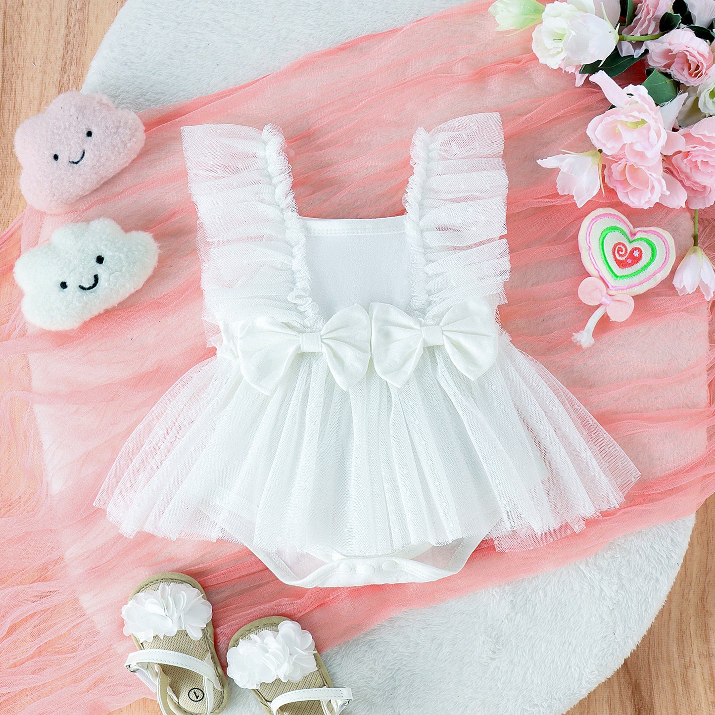 Jumpsuit Baby Net Skirt Princess Poris Dress Baby Skirt Baby Body Pants Jumpsuit - QuickTrendz