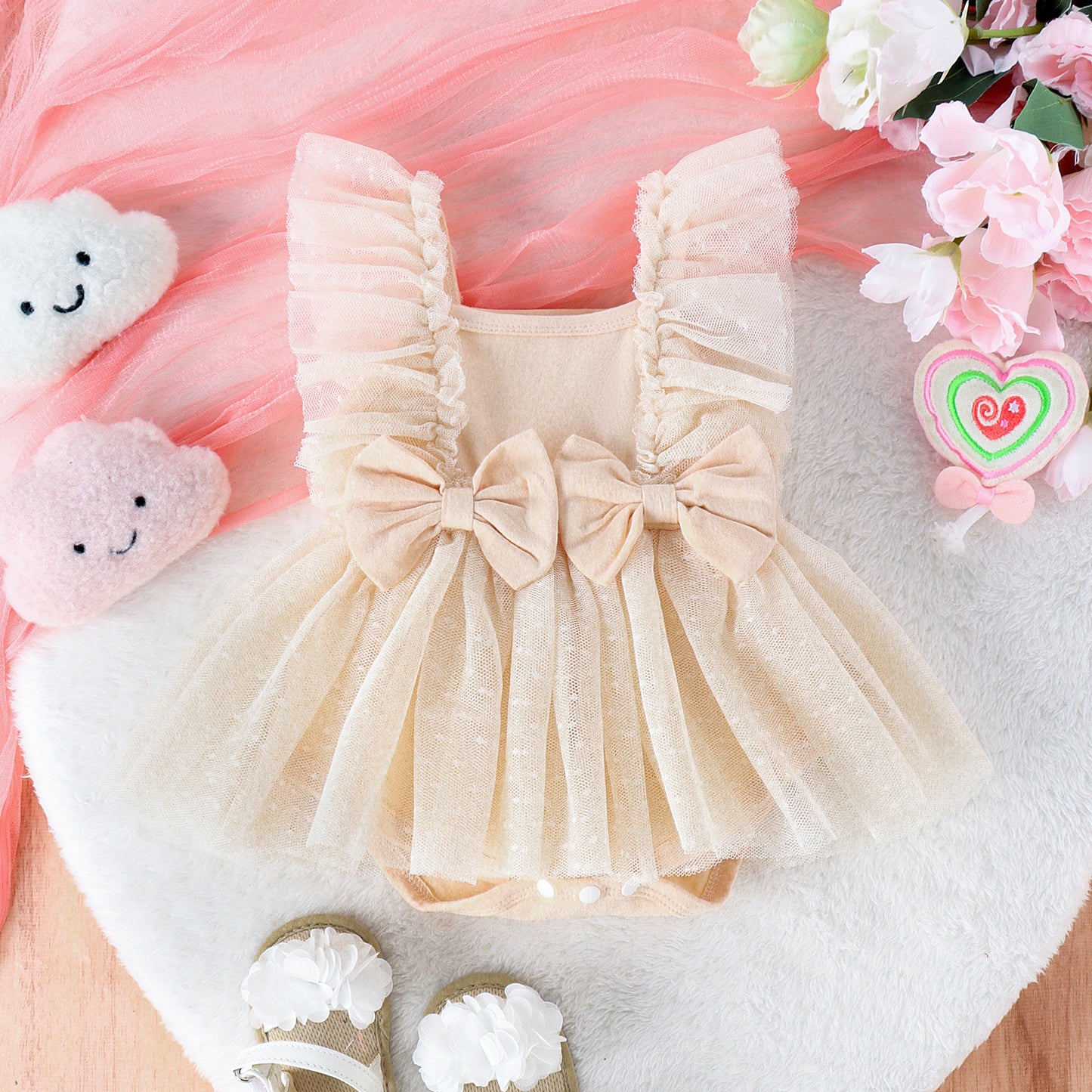 Jumpsuit Baby Net Skirt Princess Poris Dress Baby Skirt Baby Body Pants Jumpsuit - QuickTrendz