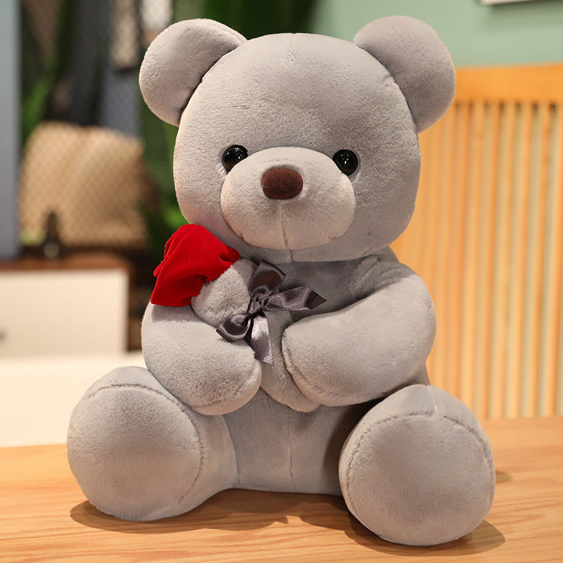 23-45cm New Lovely Hug Roses Teddy Bear Plush Pillow Stuffed Soft Animal Dolls Nice Birthday Gift Girlfriend Valentine's Day - QuickTrendz