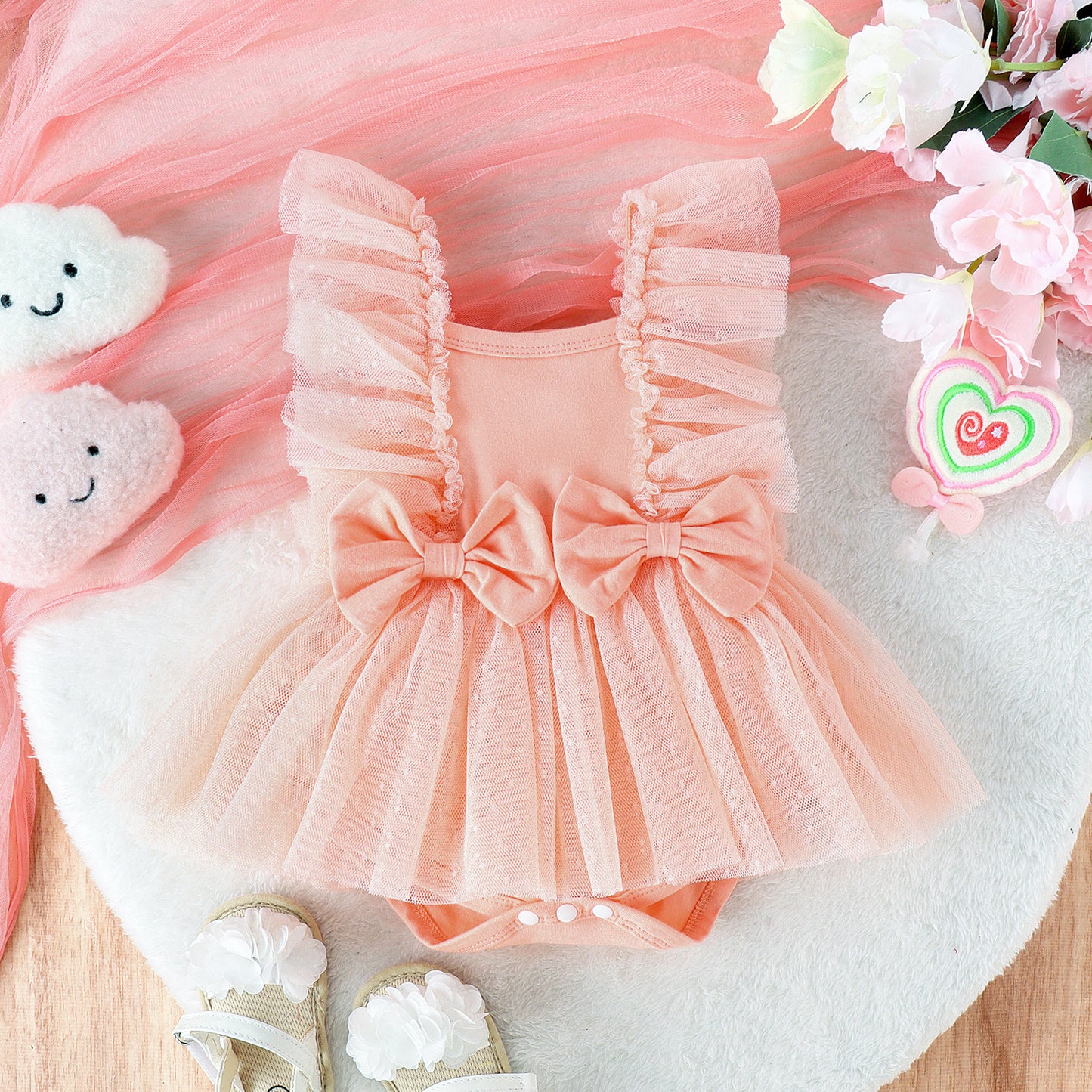 Jumpsuit Baby Net Skirt Princess Poris Dress Baby Skirt Baby Body Pants Jumpsuit - QuickTrendz