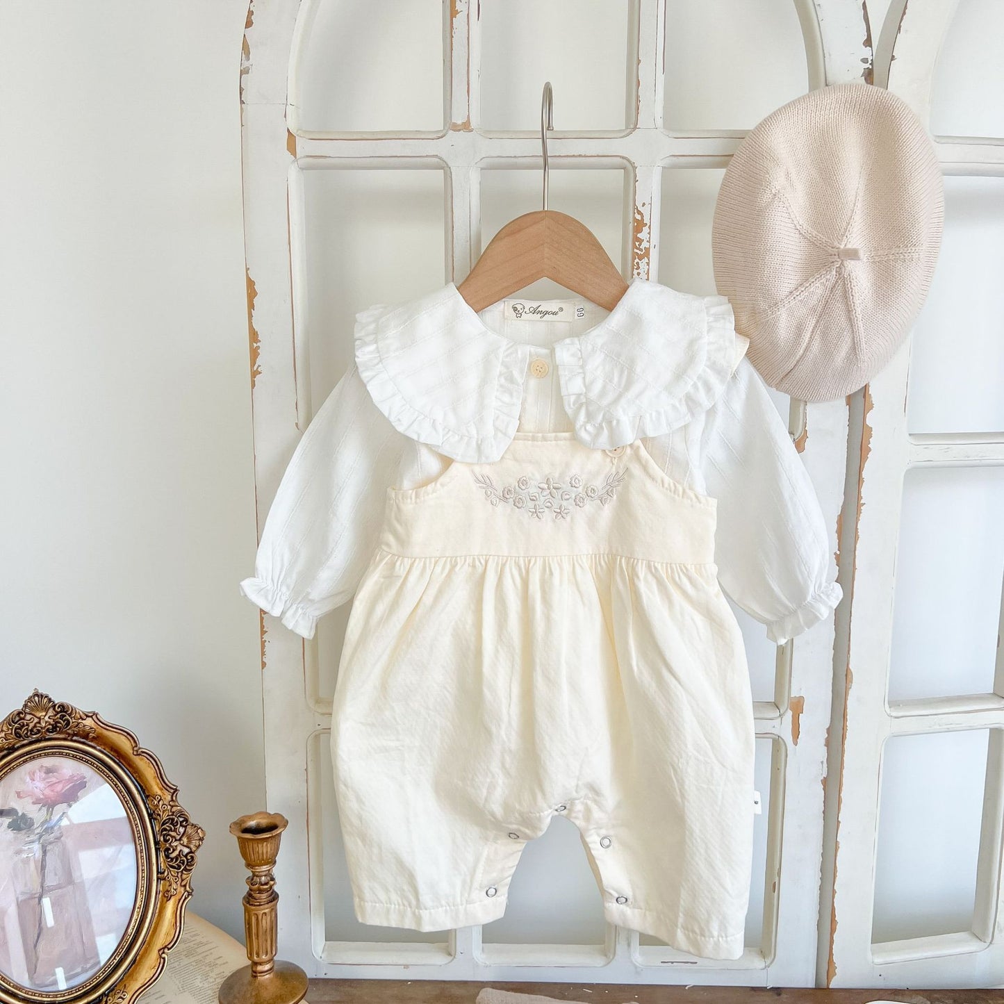 Baby Girl's Loose Adjustable Suspender Romper - QuickTrendz