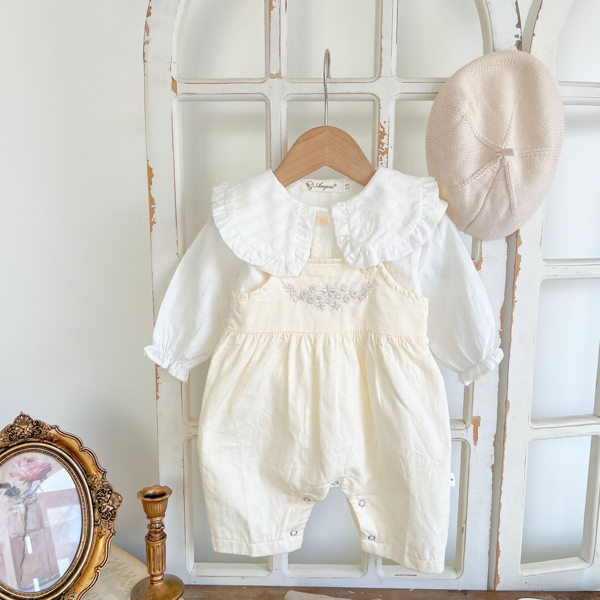 Baby Girl's Loose Adjustable Suspender Romper - QuickTrendz