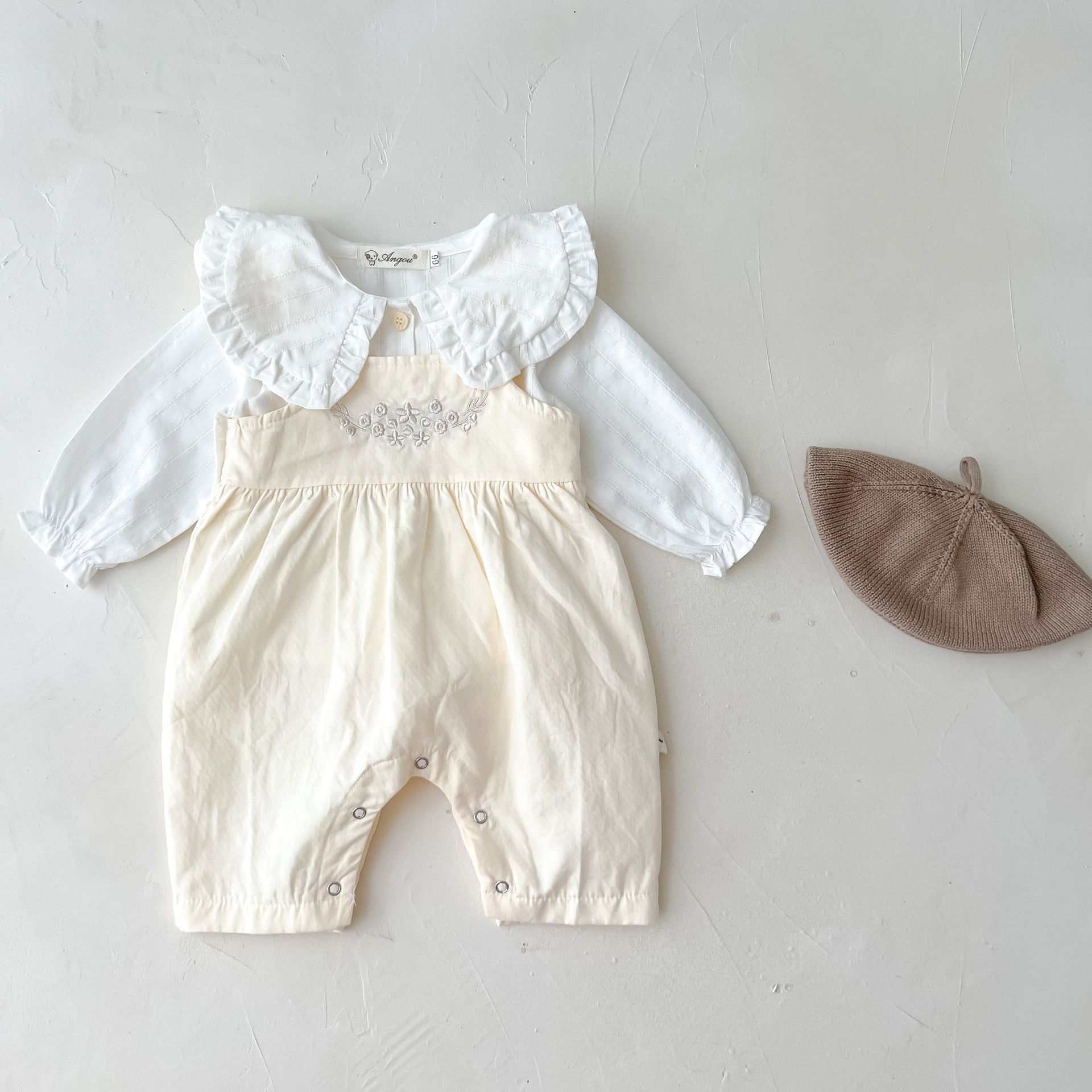 Baby Girl's Loose Adjustable Suspender Romper - QuickTrendz