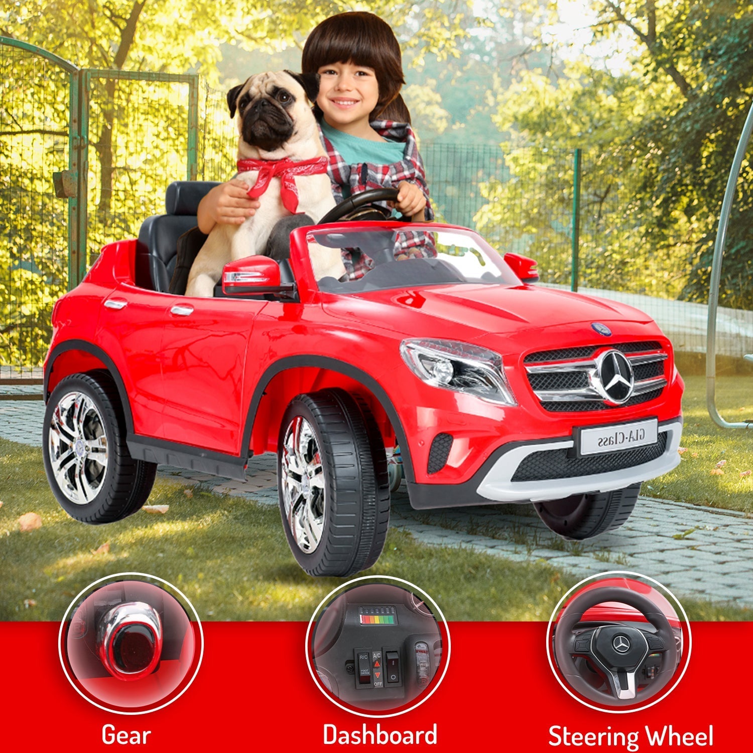 quicktrendz kids car -Red