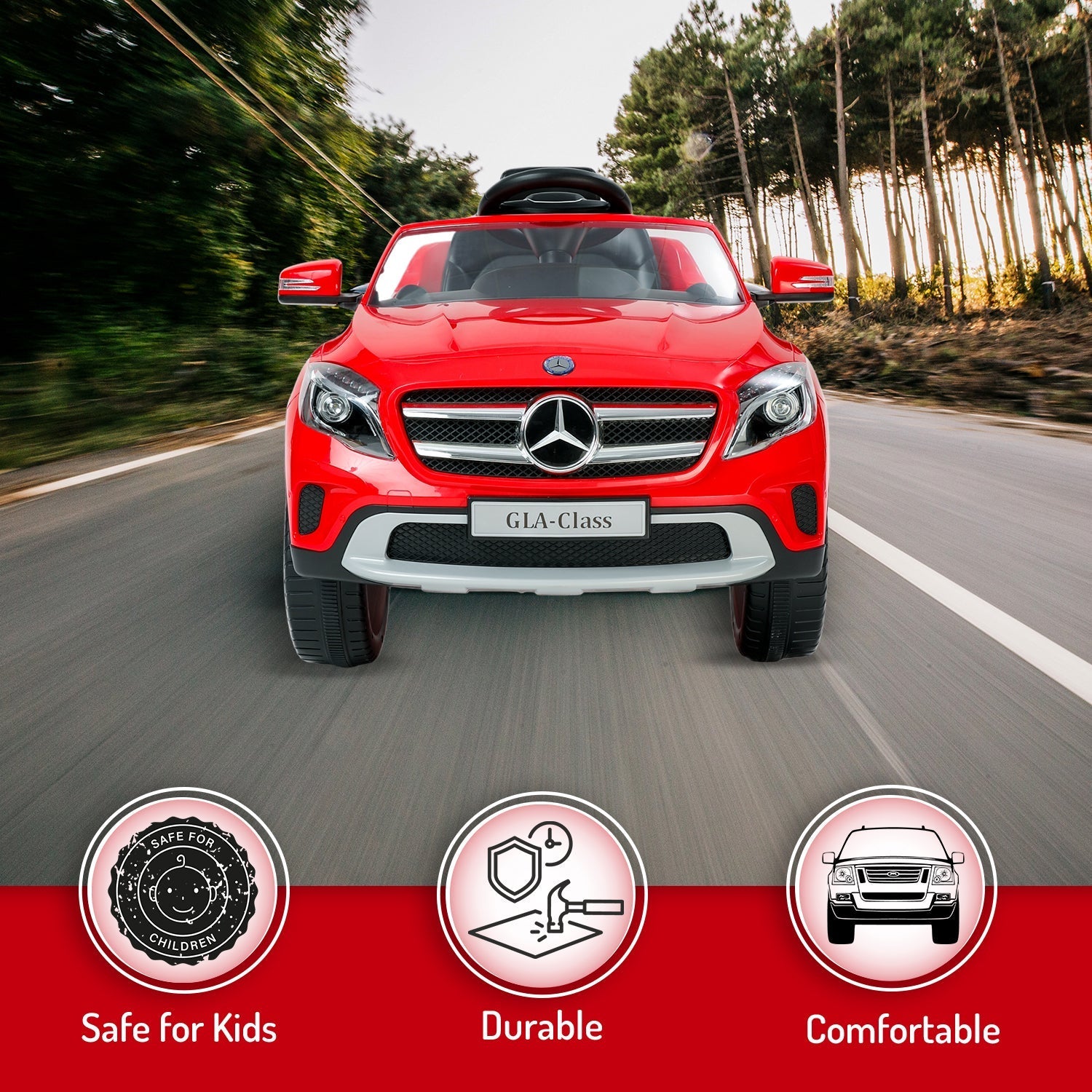 quicktrendz kids car -Red