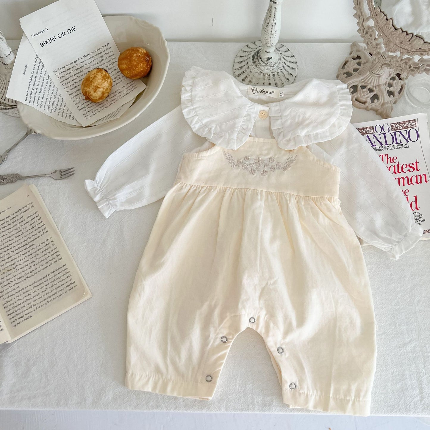 Baby Girl's Loose Adjustable Suspender Romper - QuickTrendz