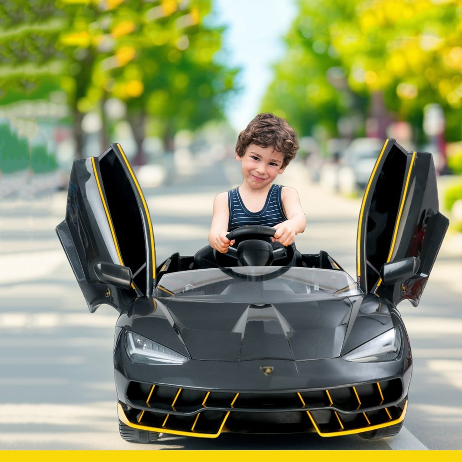 quicktrendz kids car Lamborghini -Grey