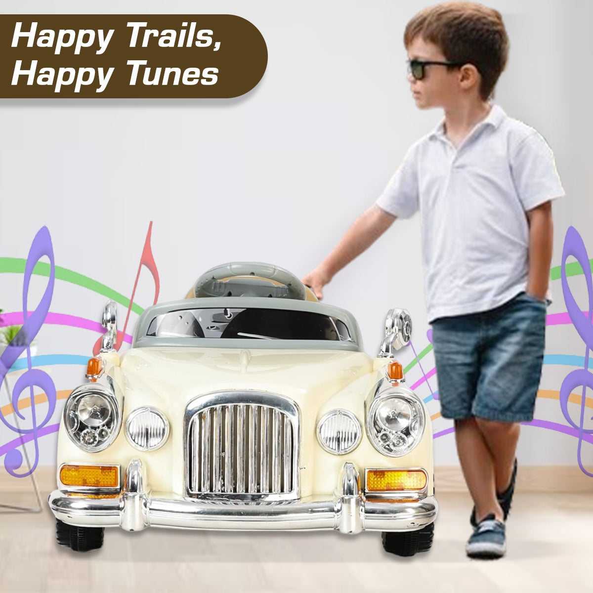 quicktrendz kids car- Cream