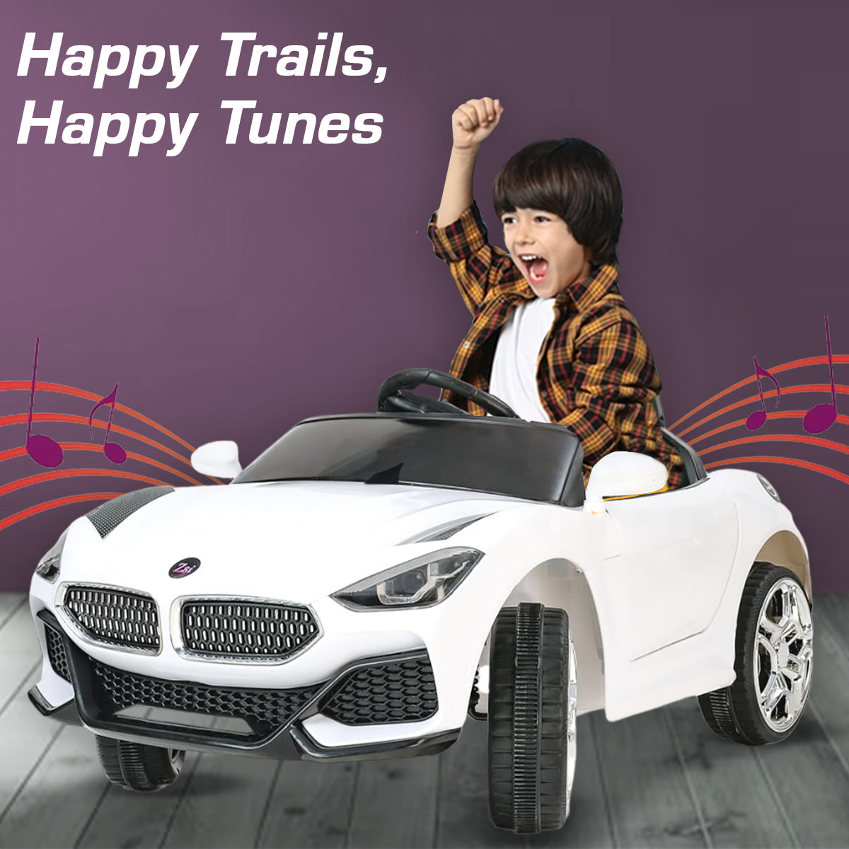 quicktrendz kids car - White