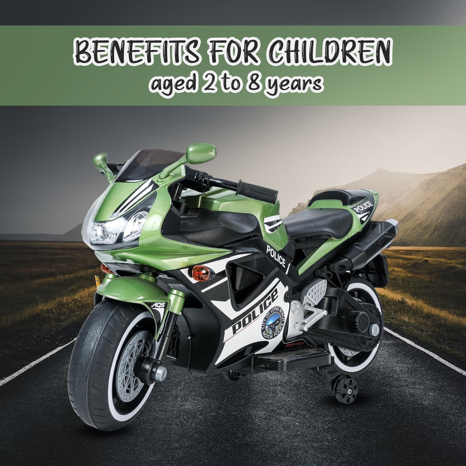 quicktrendz kids bike -Green Metallic