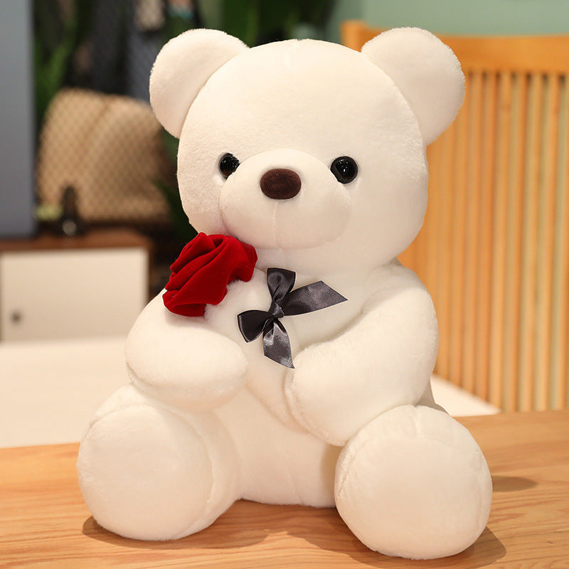 23-45cm New Lovely Hug Roses Teddy Bear Plush Pillow Stuffed Soft Animal Dolls Nice Birthday Gift Girlfriend Valentine's Day - QuickTrendz