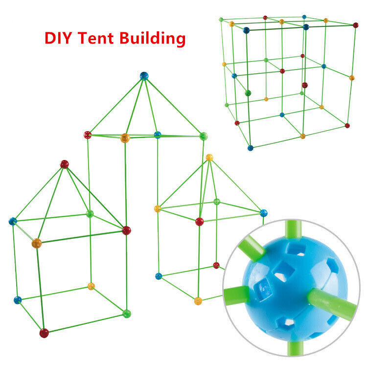 265Pcs DIY Build Your Own Den Set Children Present Tent Kids Funny Boy Girl Toys