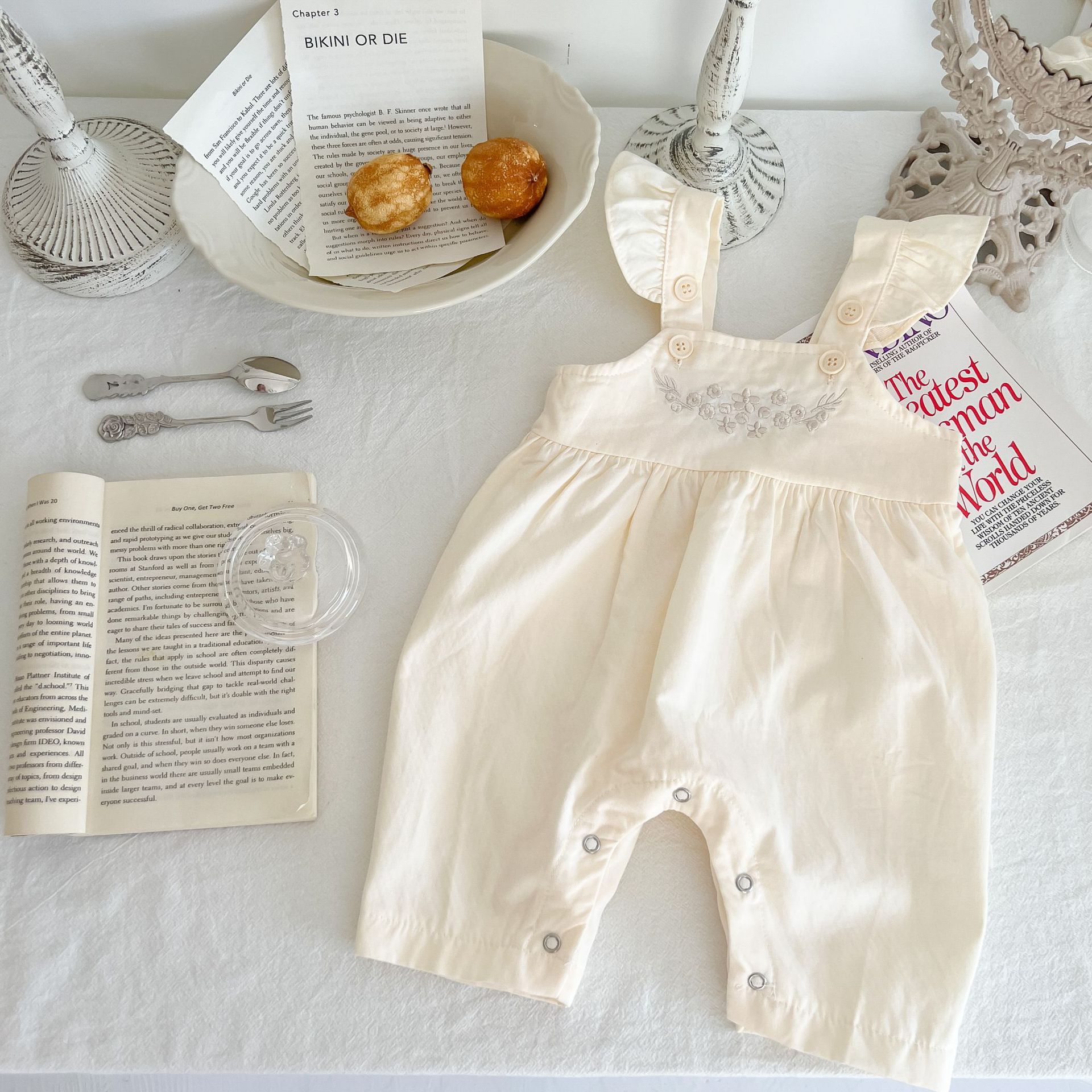 Baby Girl's Loose Adjustable Suspender Romper - QuickTrendz